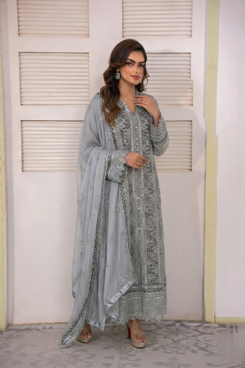 LONG FREYA MIRRORWORK - GREY