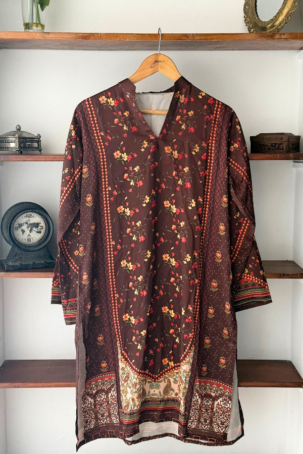 Tuhoor Printed Silk Kurta