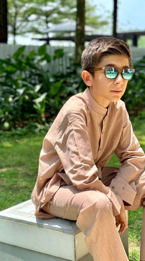 Emir Boys Kurta Set Pink