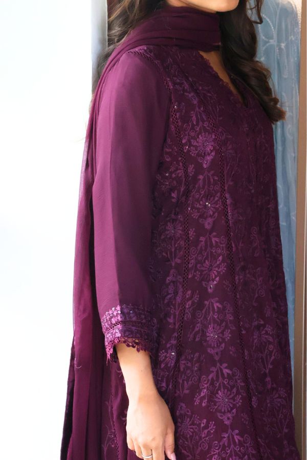 Short Freya 3 Piece Set - Plum