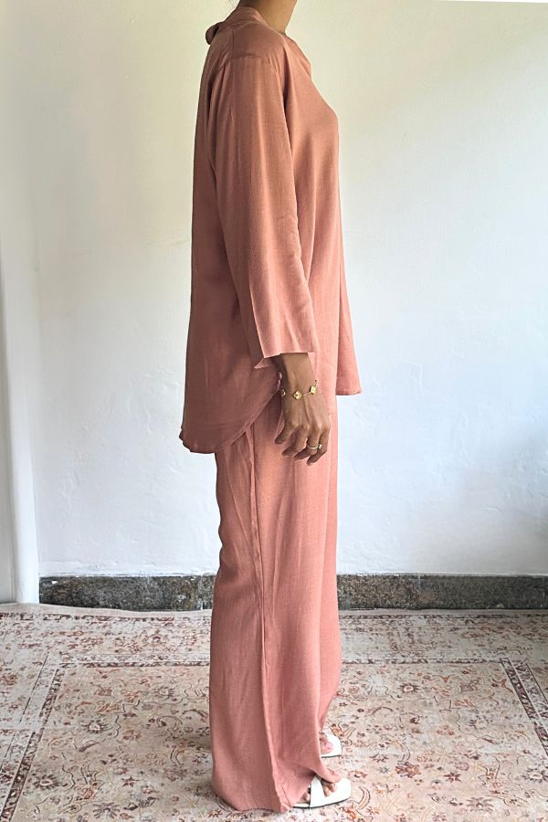 Malisa Co-Ord Set - Tea Pink