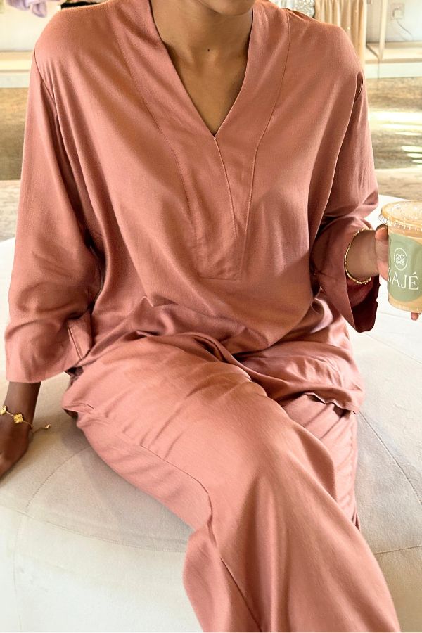 Malisa Co-Ord Set - Tea Pink
