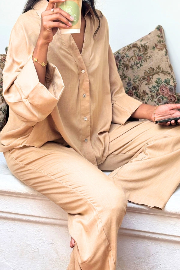 Maira Co-ord Set - Beige