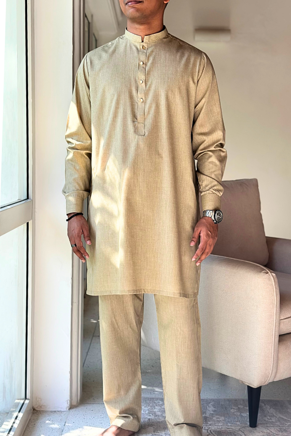 Zyan Kurta Pants - Beige