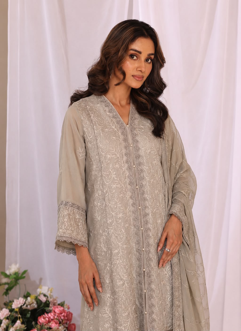 Long Freya 3 Piece Set - Grey