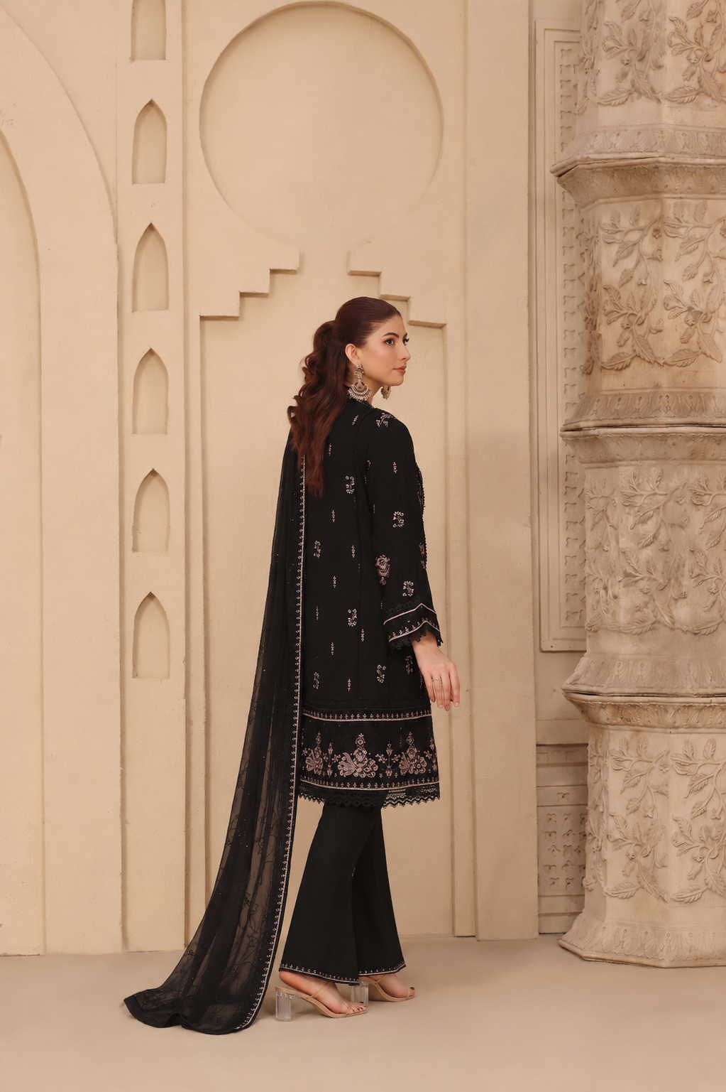 Embellished Short Freya 3 Piece Set - Black