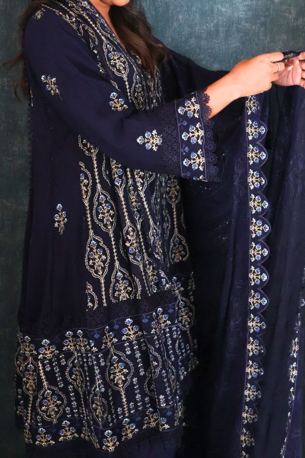 Embellished Short Freya 3 Piece Set - Navy Blue
