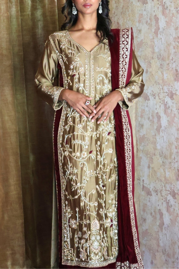 Maroon & Gold High Luxe - 3 piece set