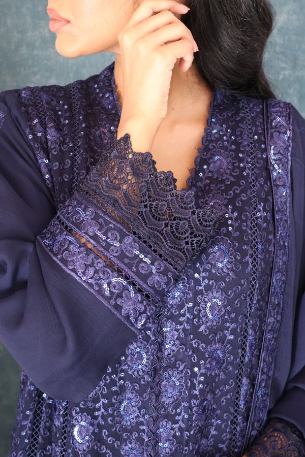 Long Freya 3 Piece Set - Navy Blue