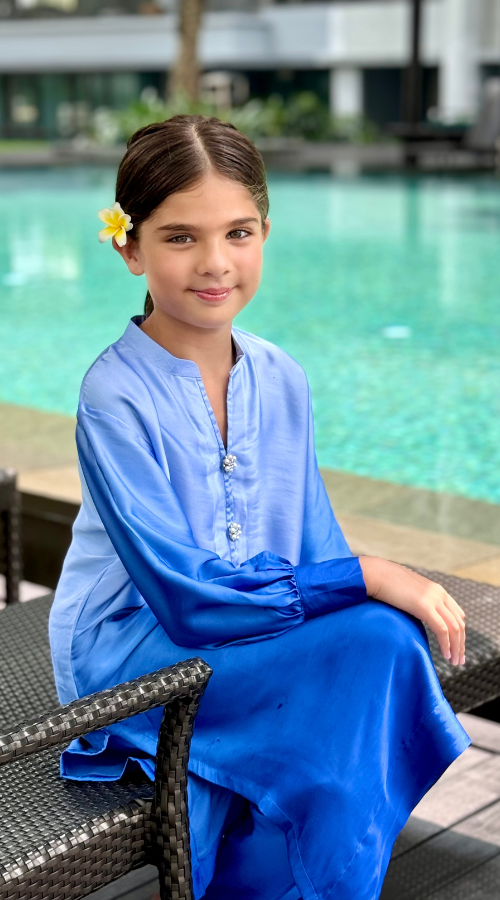 Mila Ombre Girls Set Blue