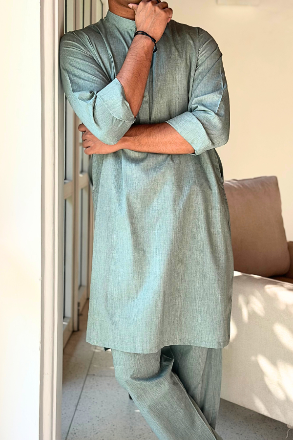 Zyan Kurta Pants - Mint