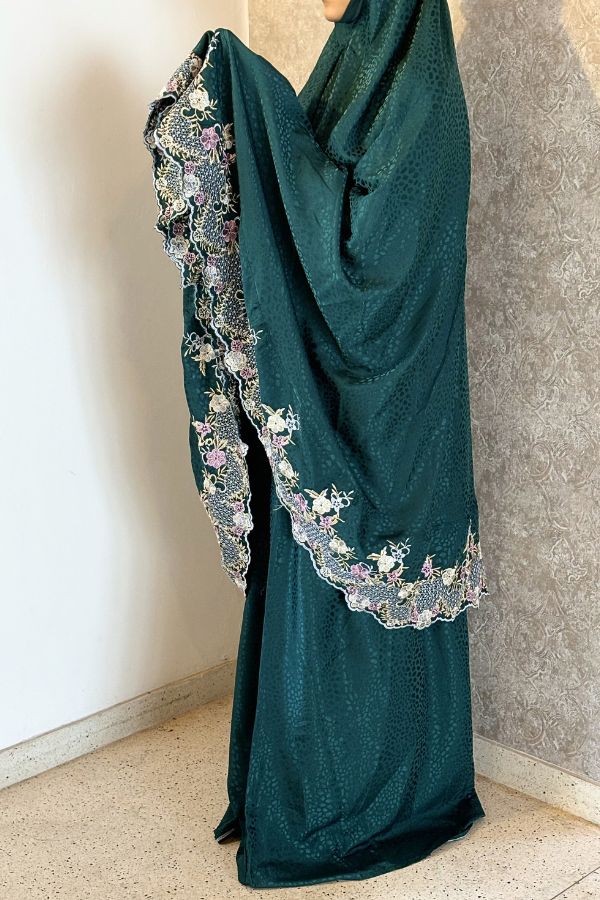 Maxi Floral Prayer Cloth - Forest Green