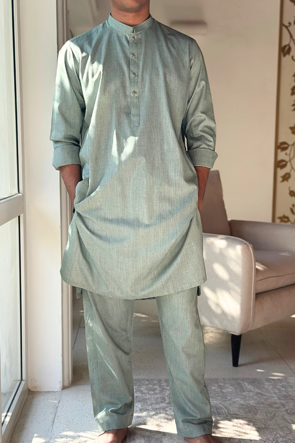 Zyan Kurta Pants - Mint