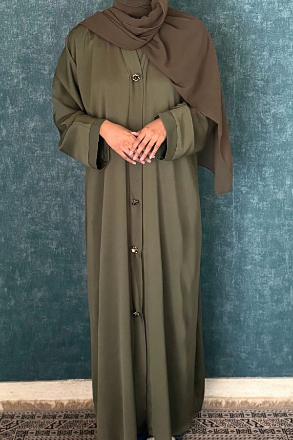 Nafasat Abaya Dark Olive