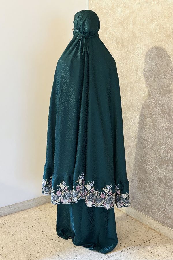 Maxi Floral Prayer Cloth - Forest Green