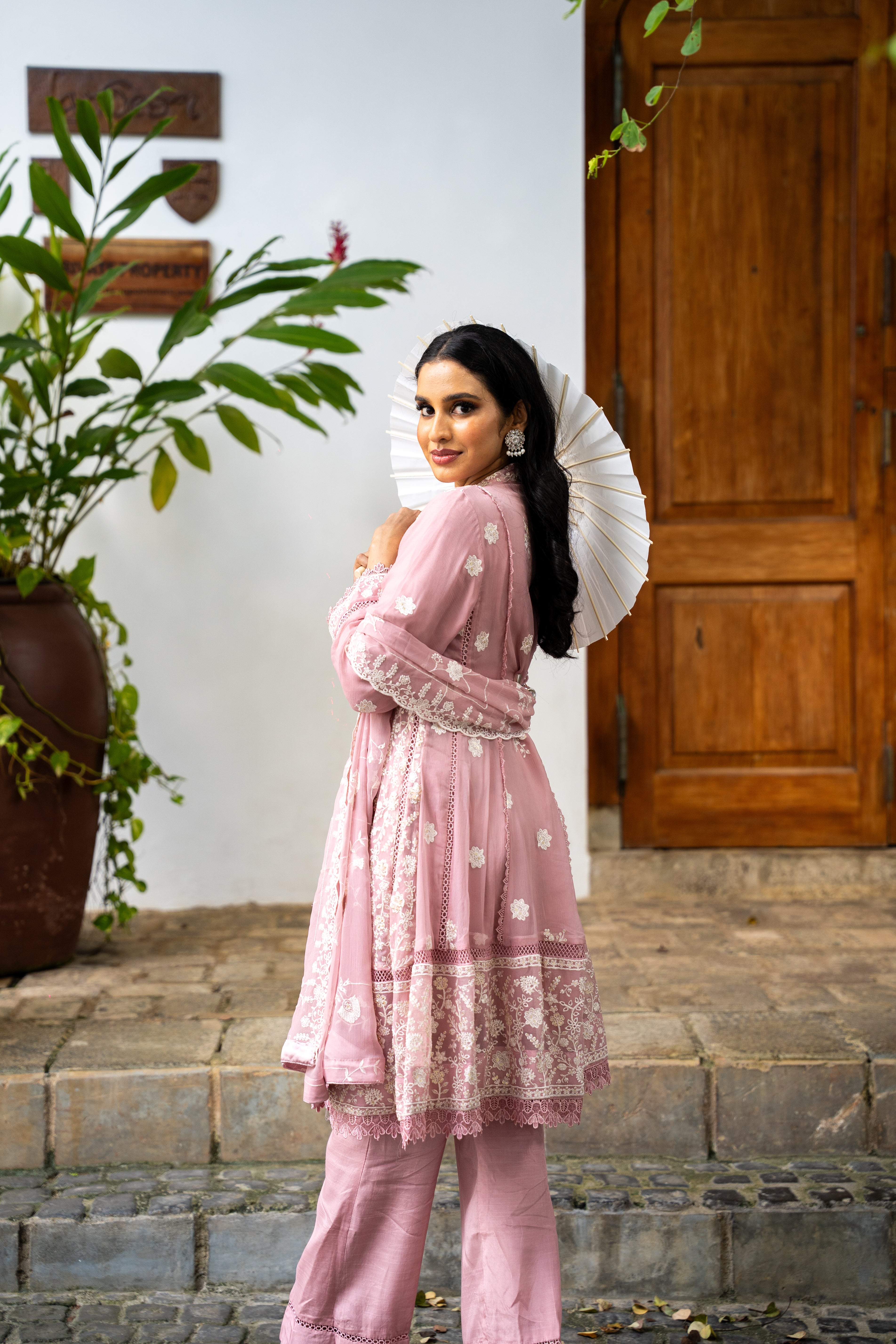 Embellished Short Freya 3 Piece Set - Tea Pink