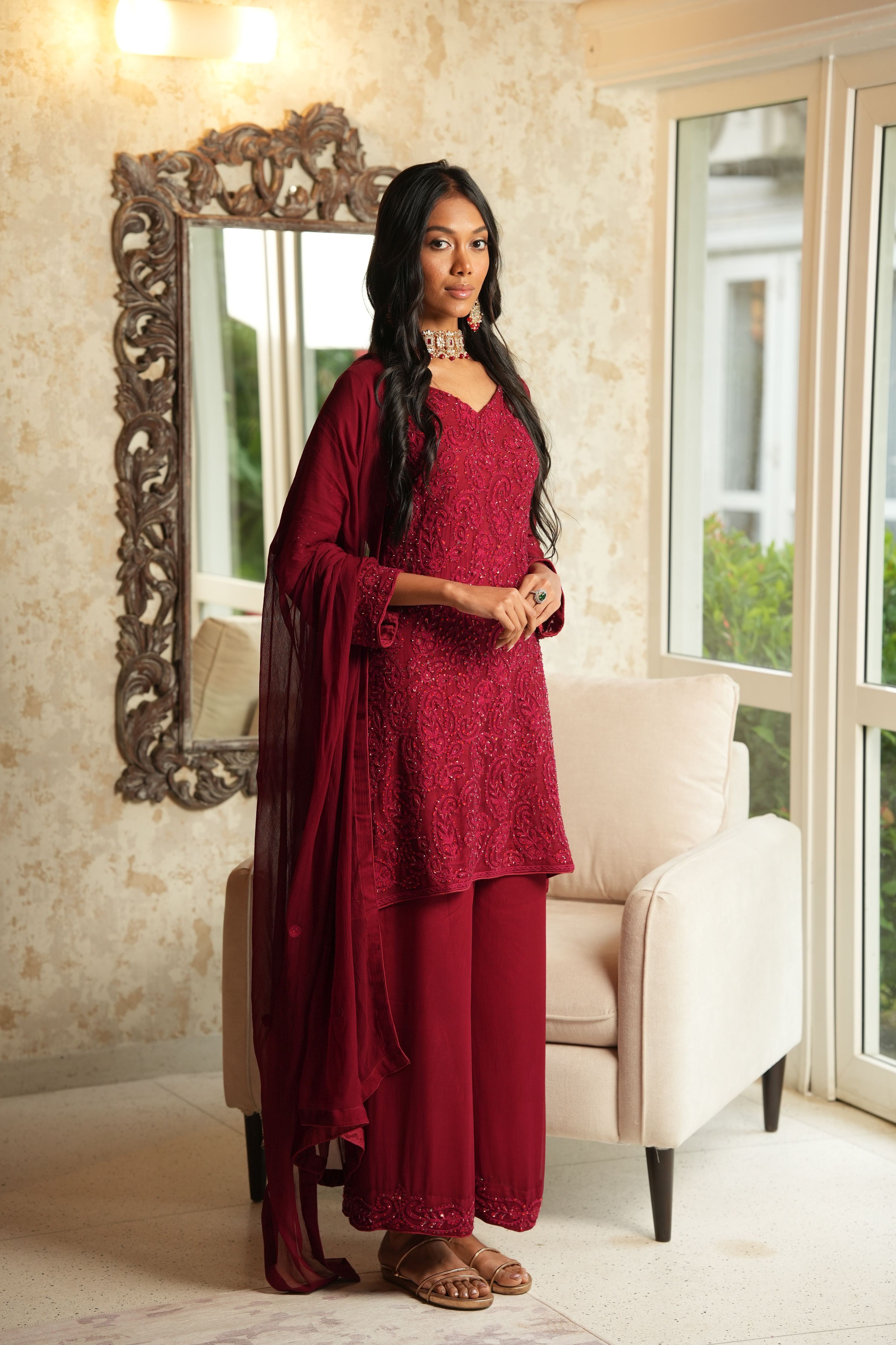 Lilly Luxe Gharara 3 Piece Set