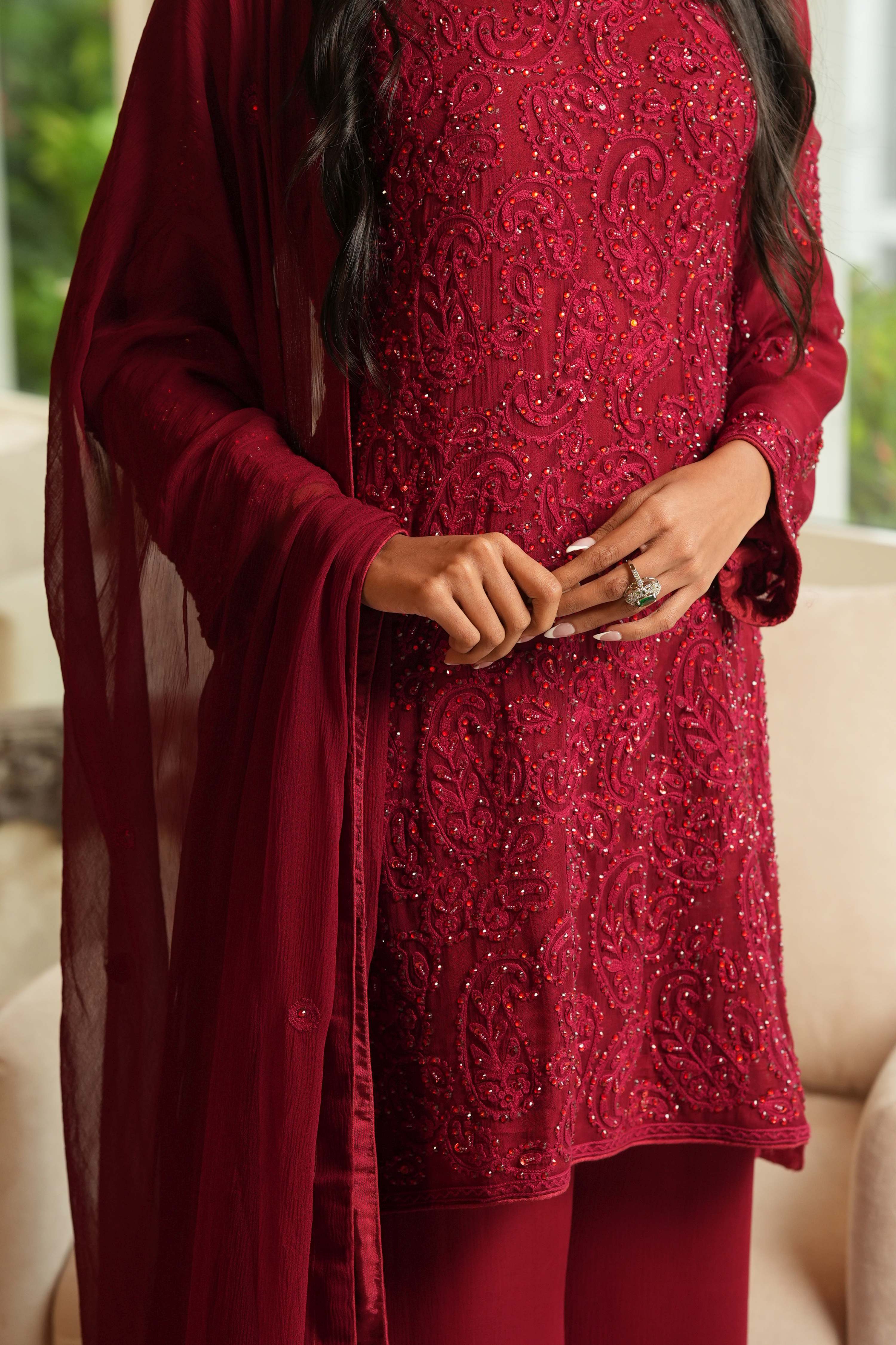 Lilly Luxe Gharara 3 Piece Set