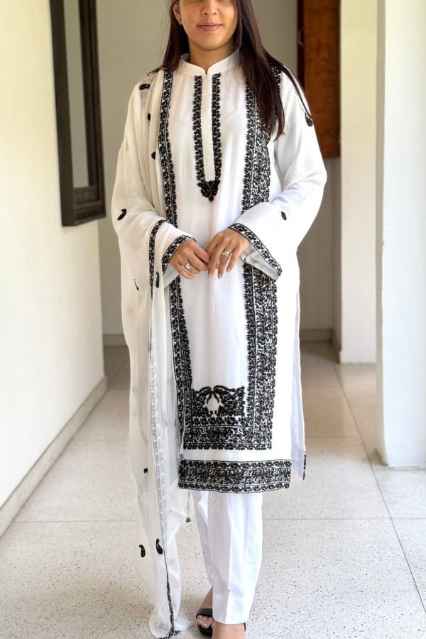 Aftab 3 Piece Set - White