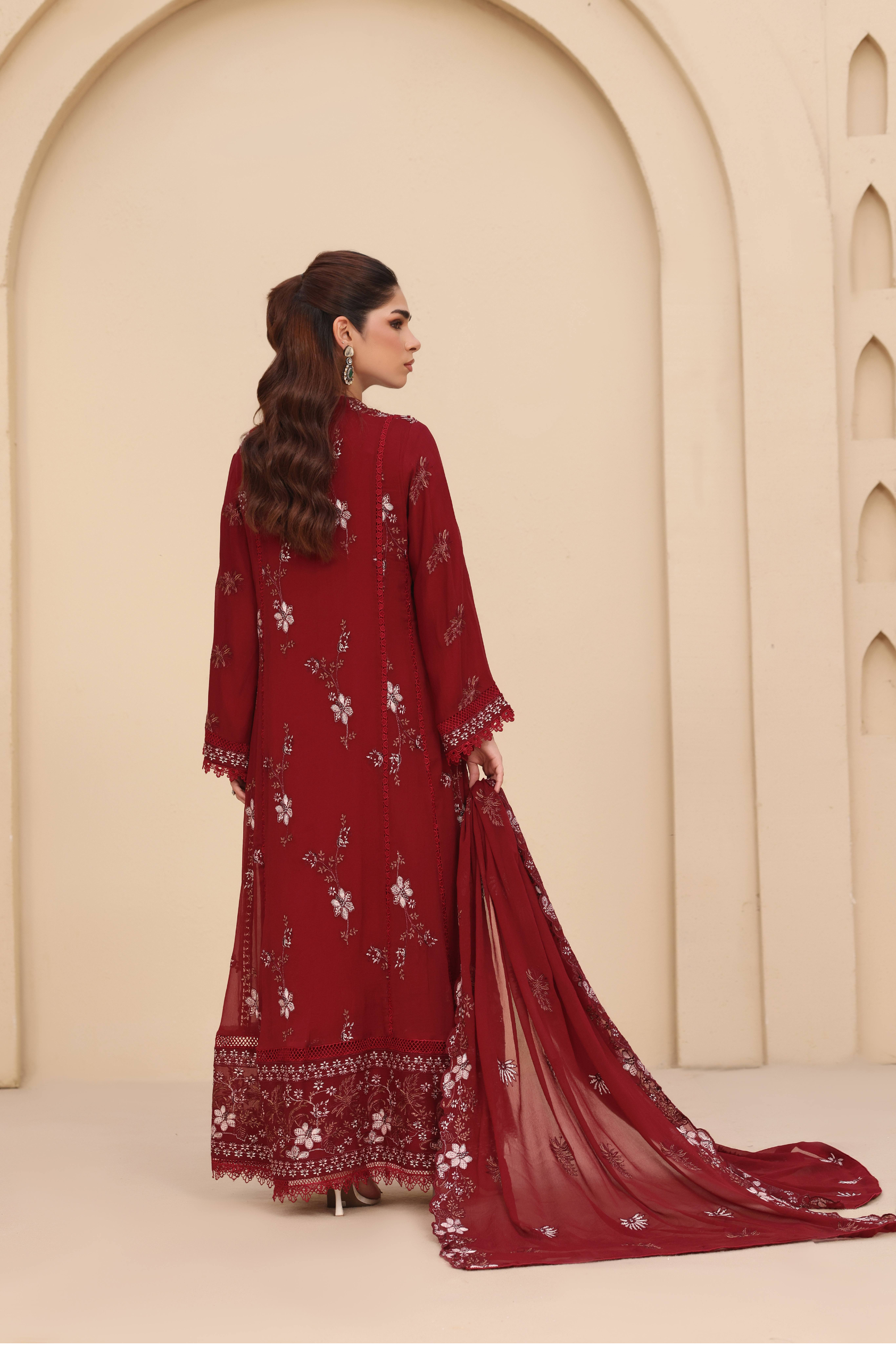Embellished Long Freya 3 Piece Set - Scarlett