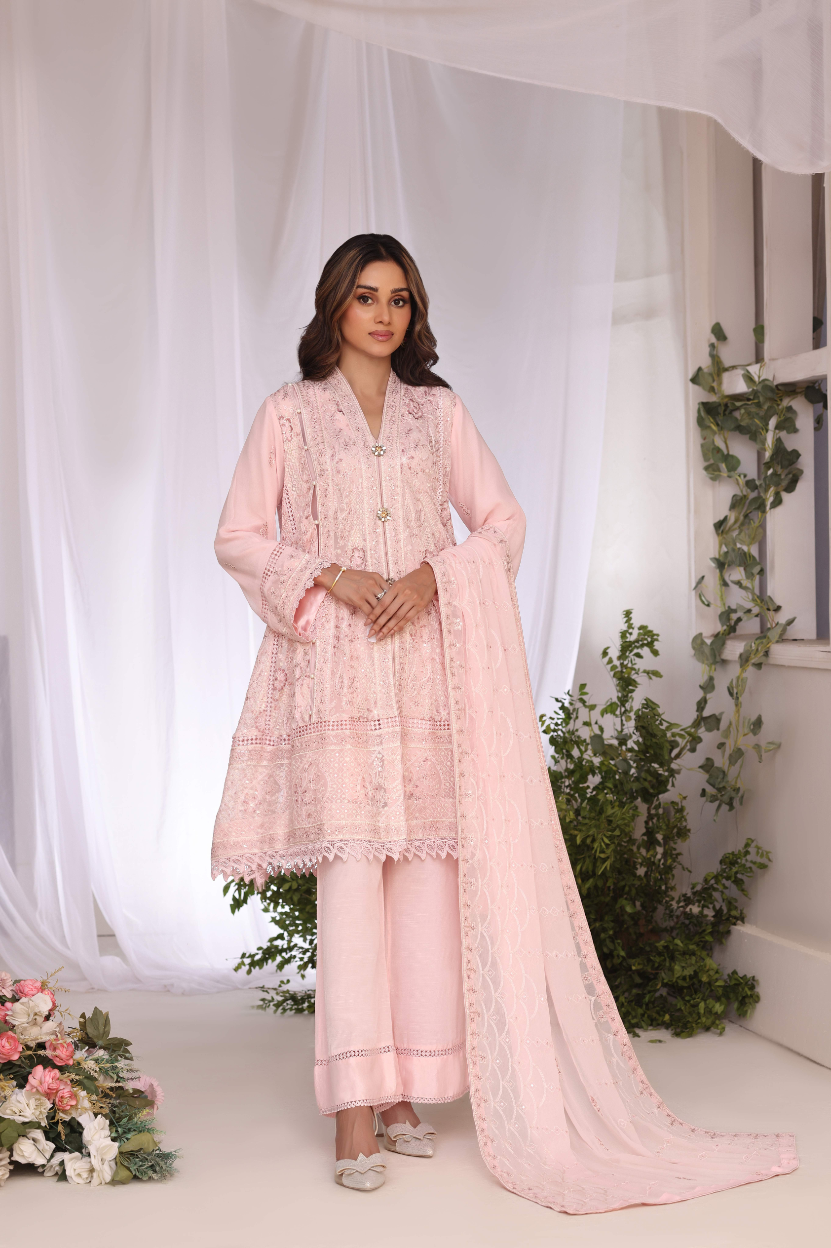 Short Freya 3 Piece Set - Peony