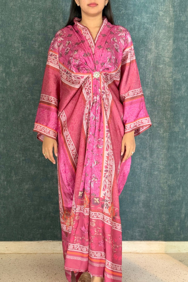 Kiyana Printed Brooch Kaftan