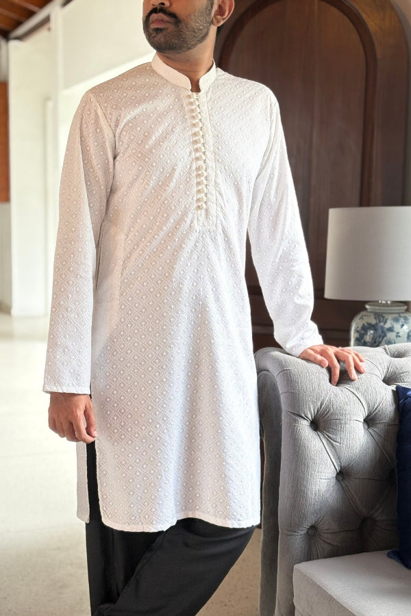 Riyad Men's Kurta - White