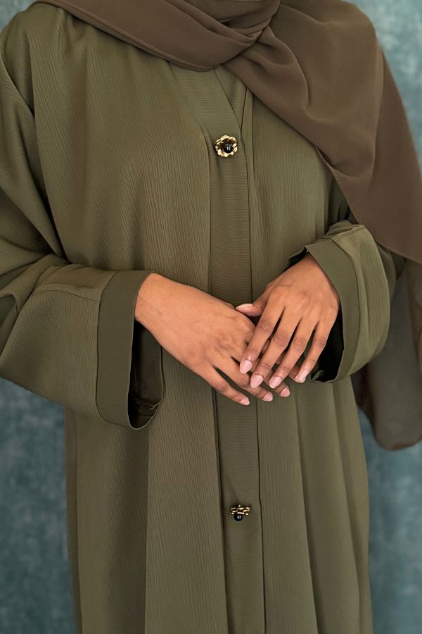 Nafasat Abaya Dark Olive