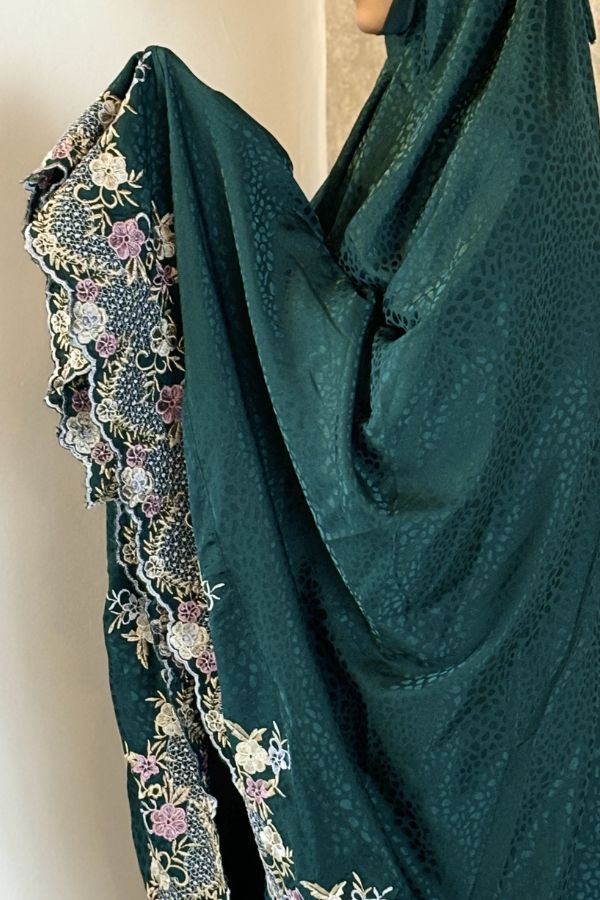 Maxi Floral Prayer Cloth - Forest Green