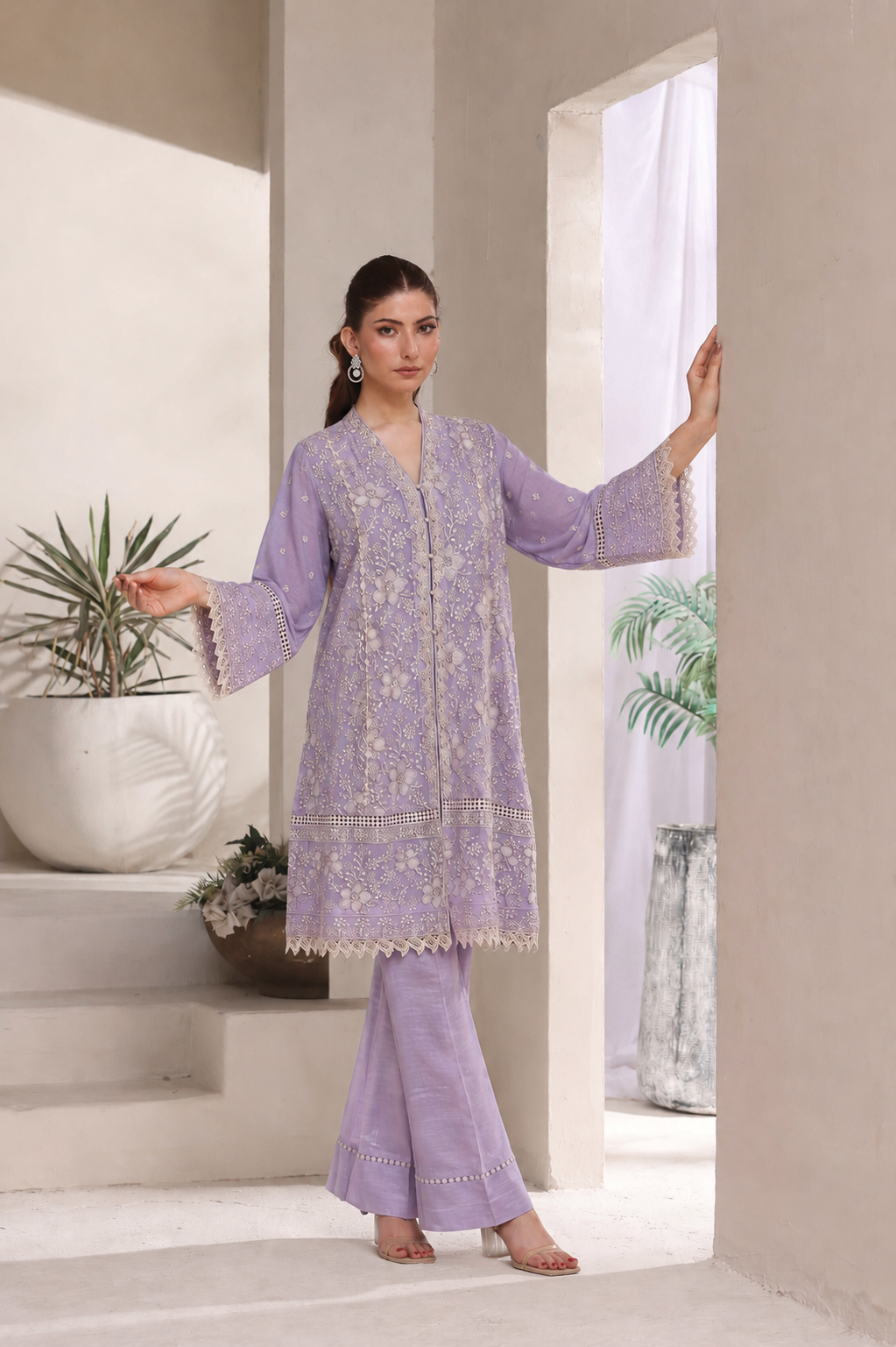 Short Freya 3 Piece Set - Lilac