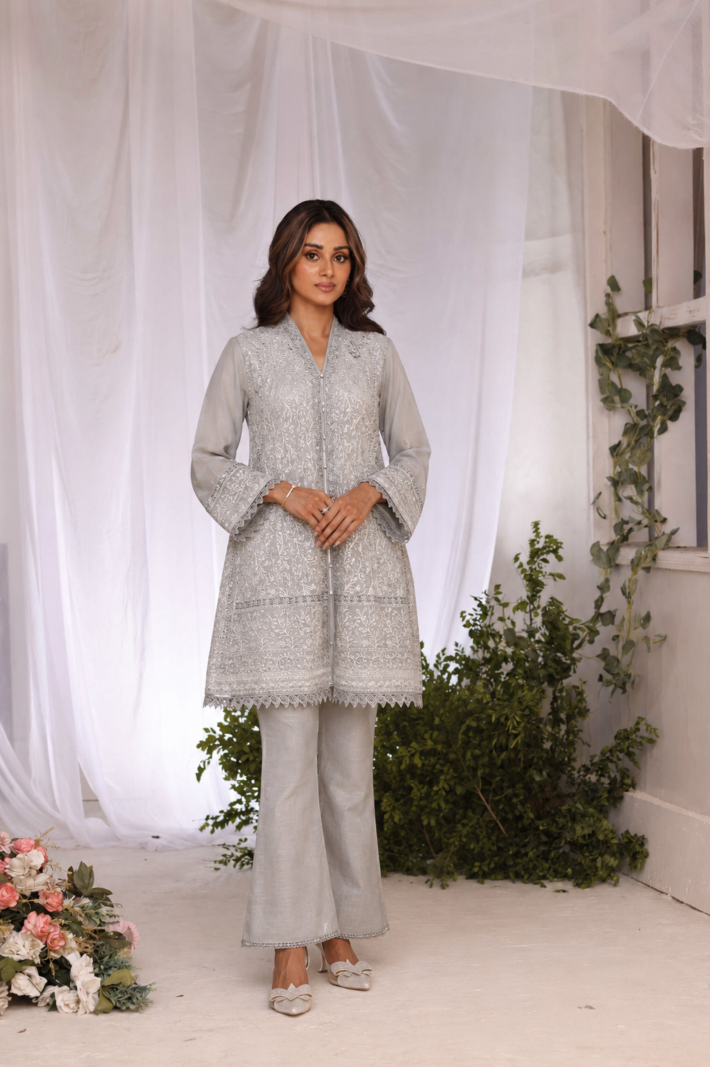 Short Freya 3 Piece Set - Grey