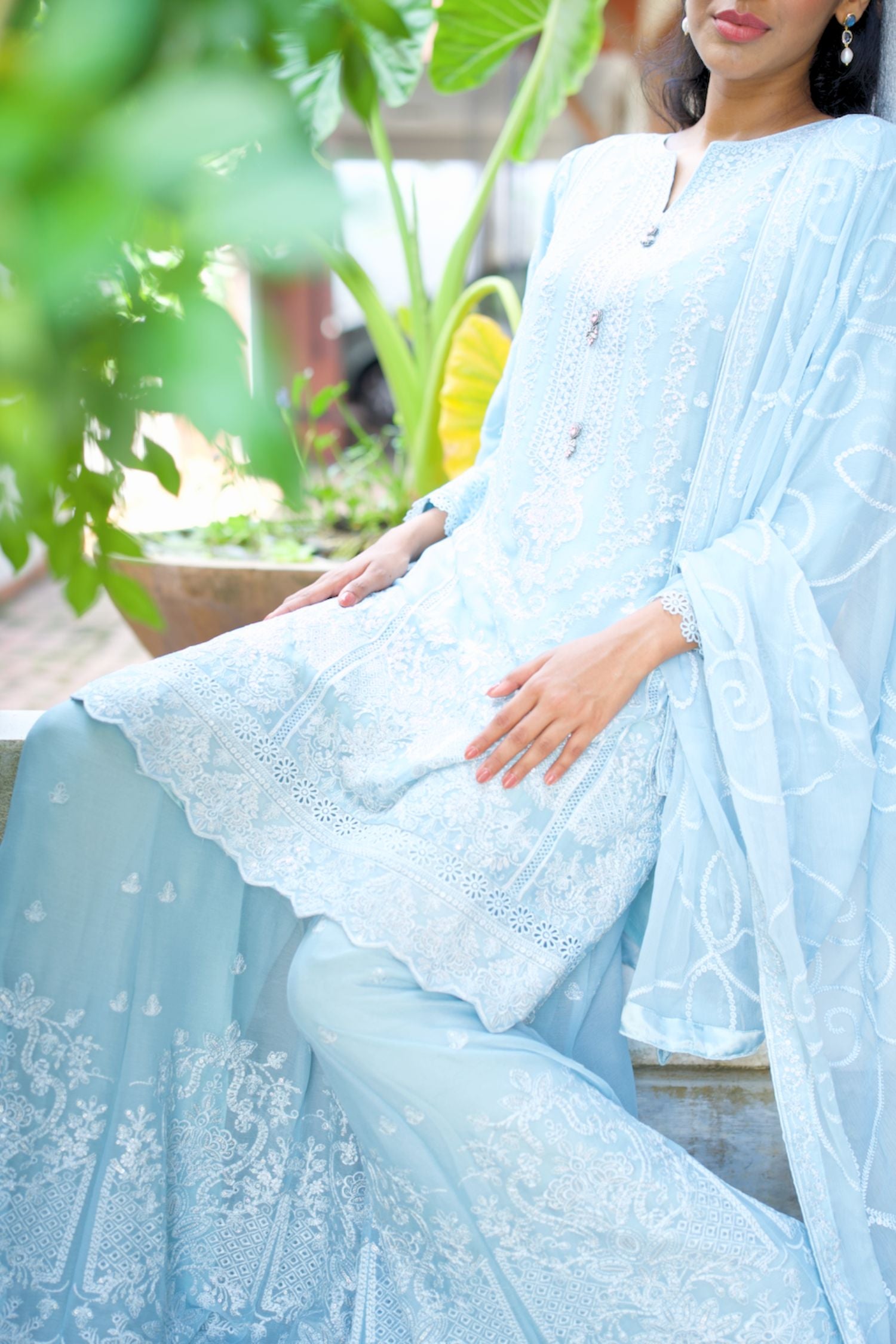 Azaya Palazzo Set Powder Blue