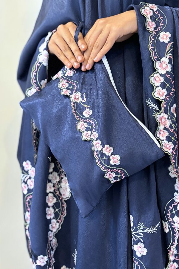Floral Prayer Cloth - Ink Blue