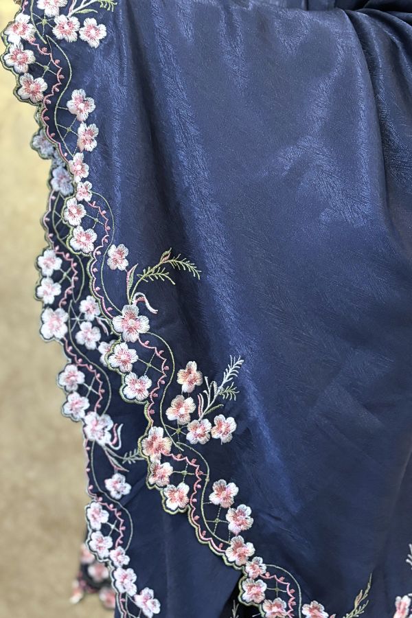Floral Prayer Cloth - Ink Blue