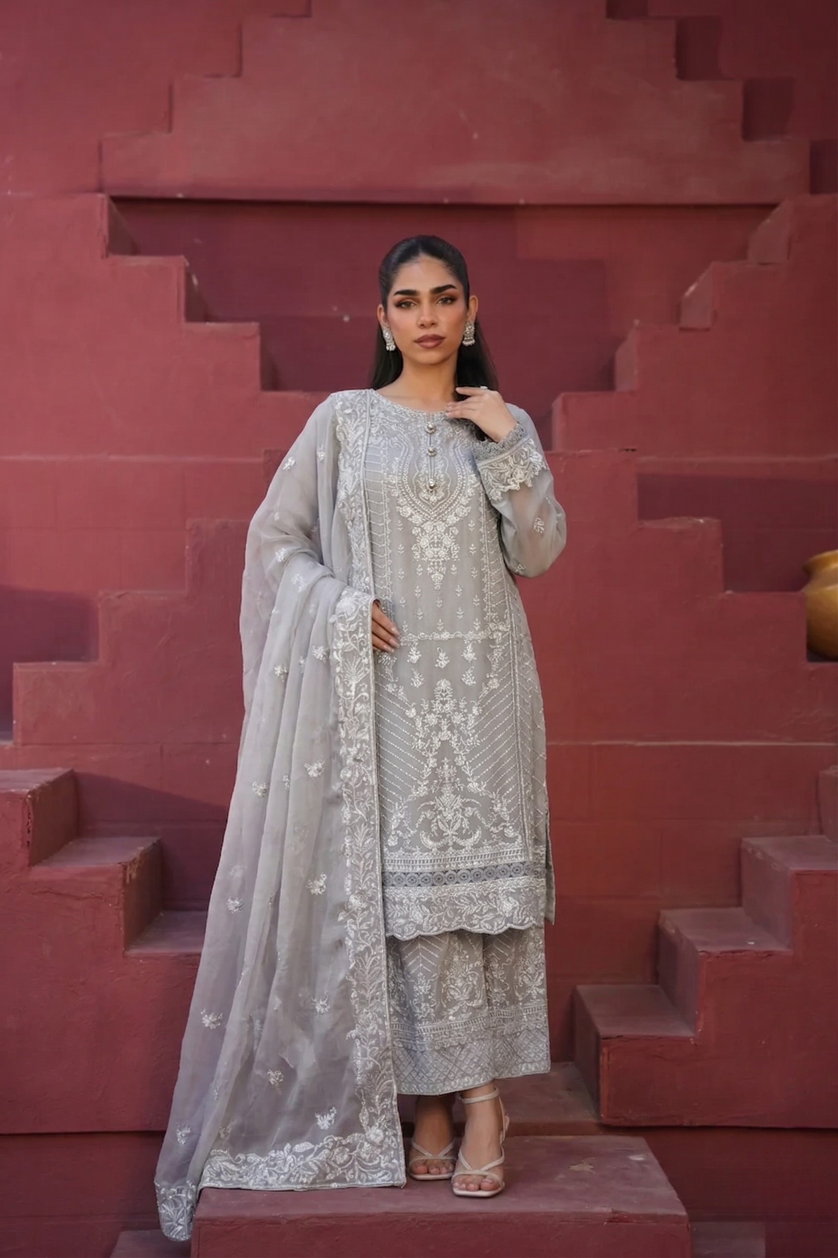 AREEBA PALAZZO - GREY
