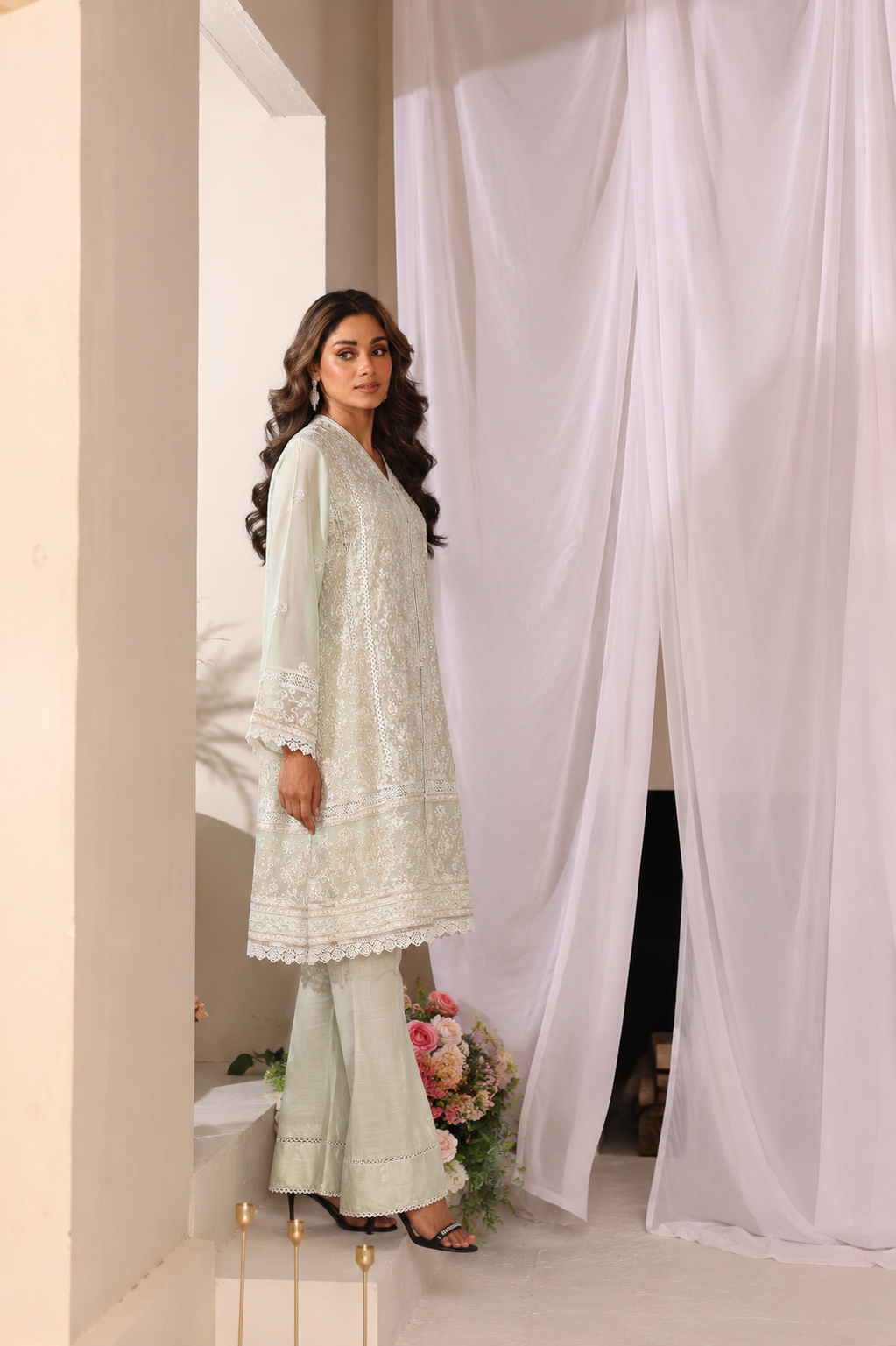 Short Freya 3 Piece Set - Olive