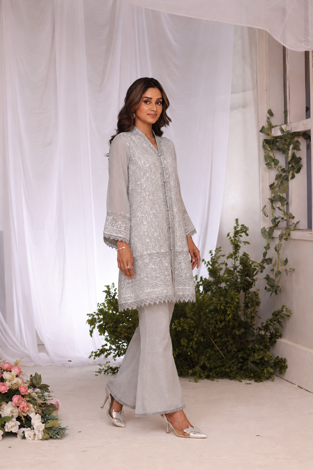Short Freya 3 Piece Set - Grey