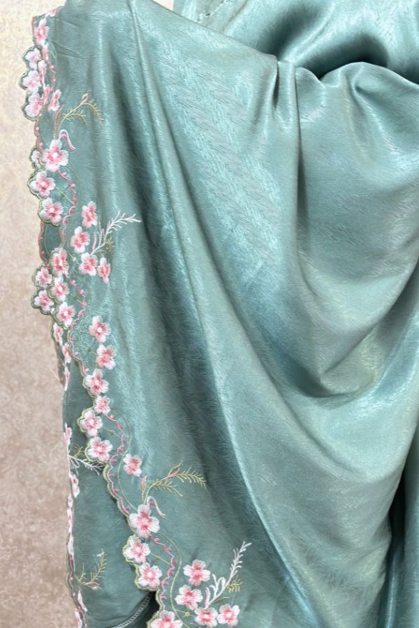 Floral Prayer Cloth - Sea Green