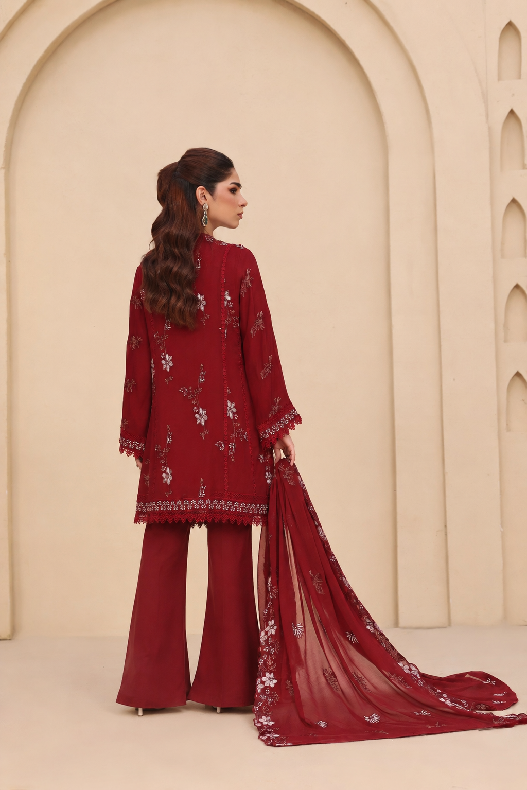 Embellished Short Freya 3 Piece Set - Scarlett