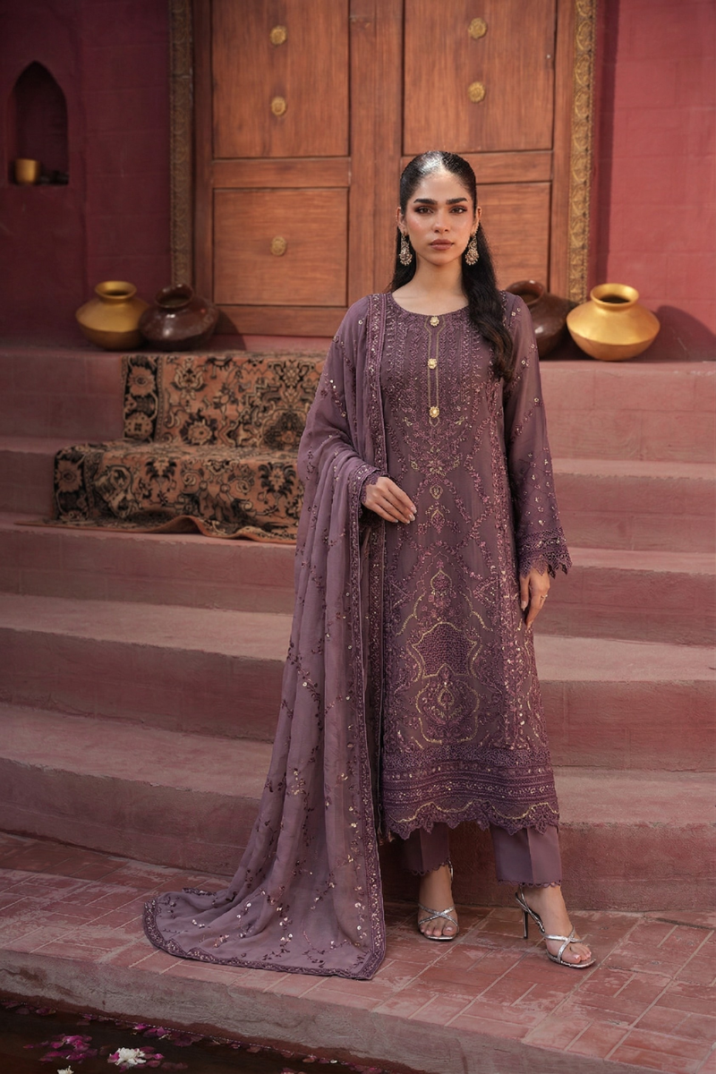 AREEBA CHIFFON - MAUVE