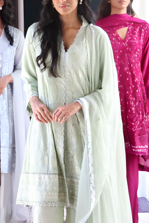 Short Freya 3 Piece Set - Sage Green
