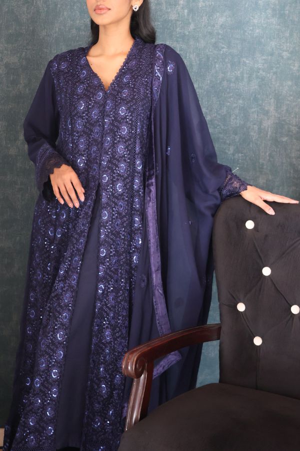 Long Freya 3 Piece Set - Navy Blue