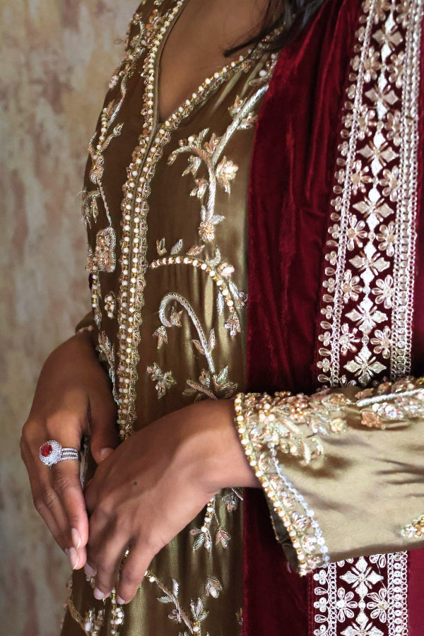 Maroon & Gold High Luxe - 3 piece set