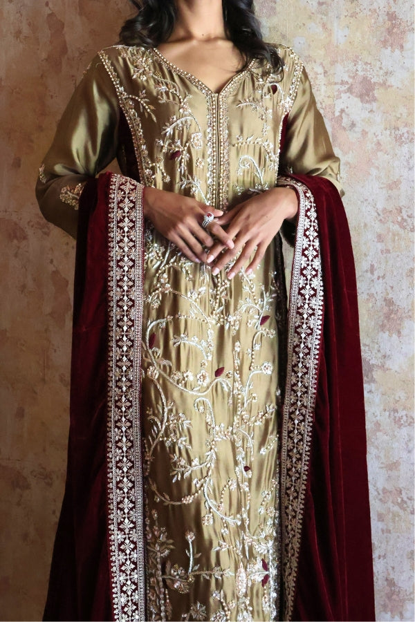 Maroon & Gold High Luxe - 3 piece set