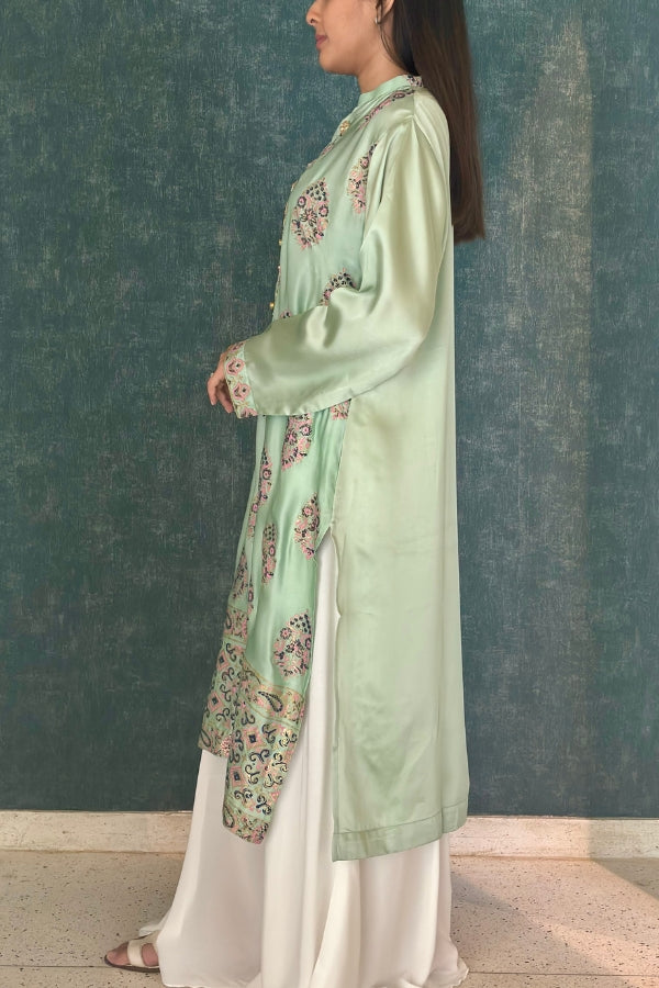 Reem Printed Kurta Pistachio