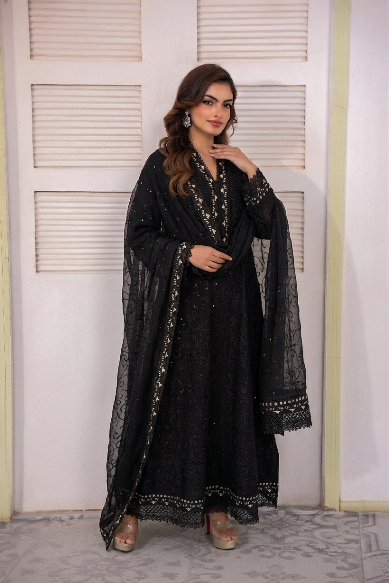 LONG FREYA LACE - BLACK