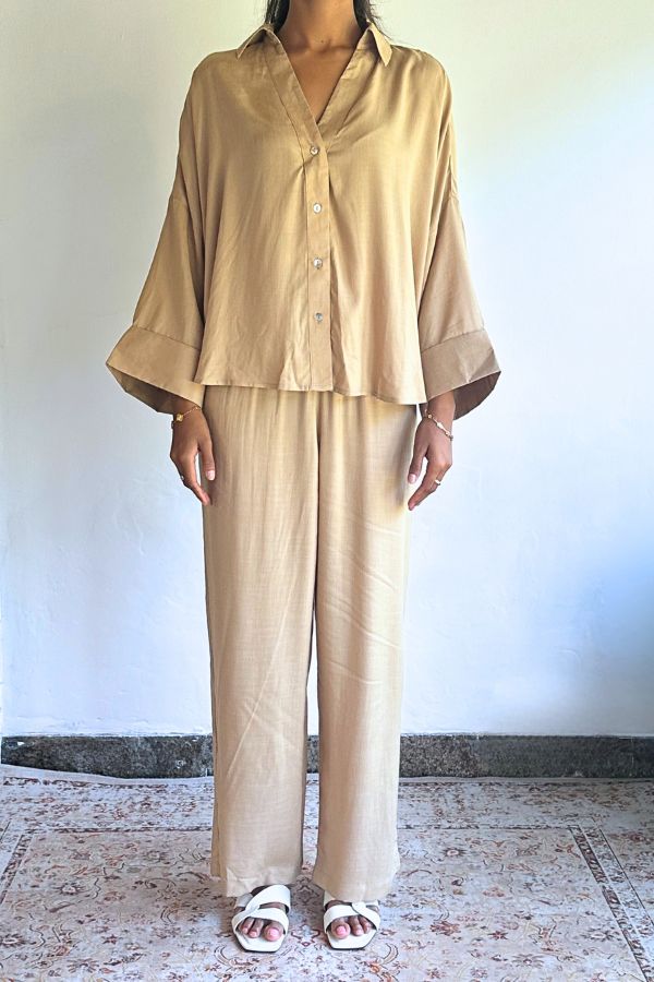 Maira Co-ord Set - Beige