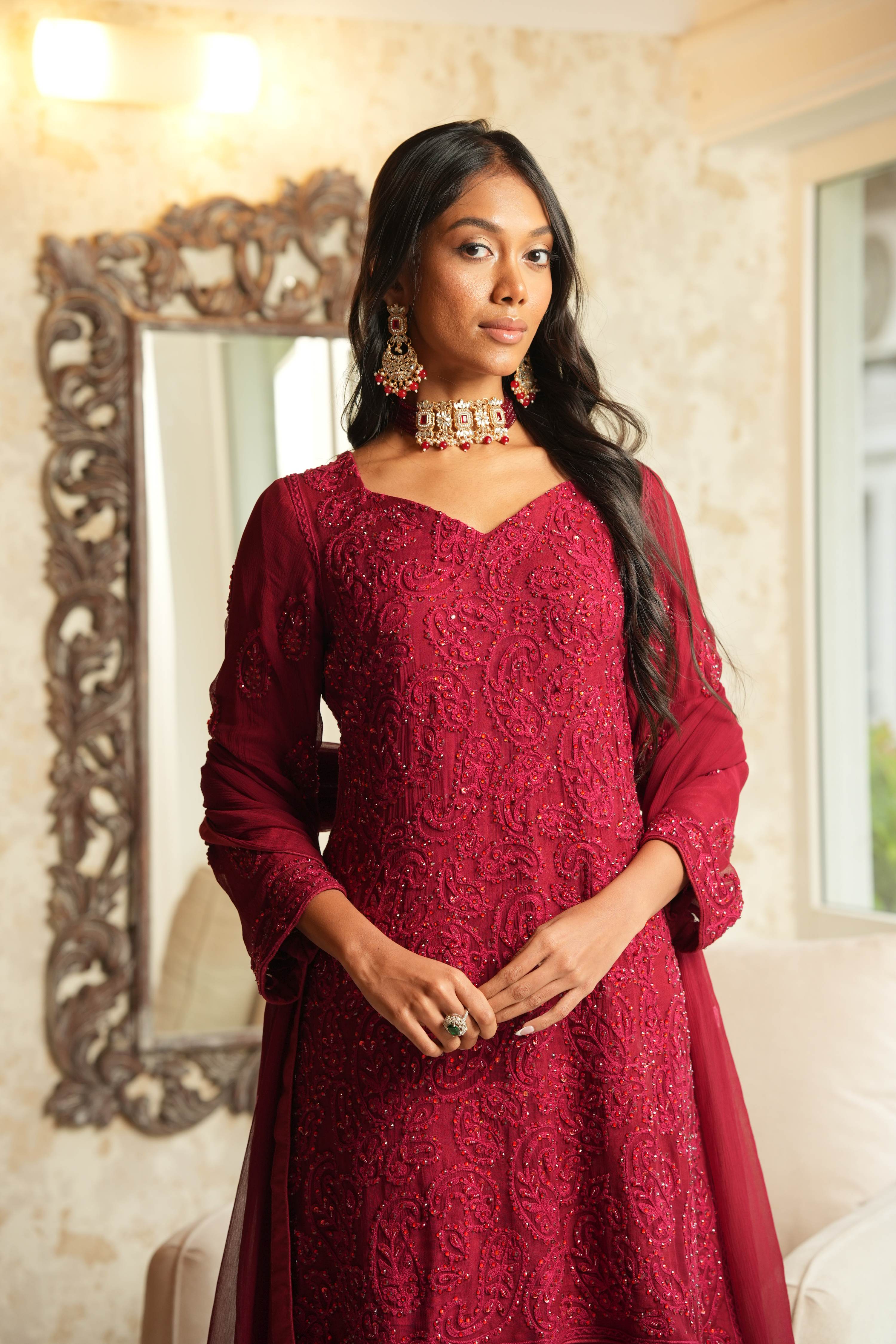 Lilly Luxe Gharara 3 Piece Set