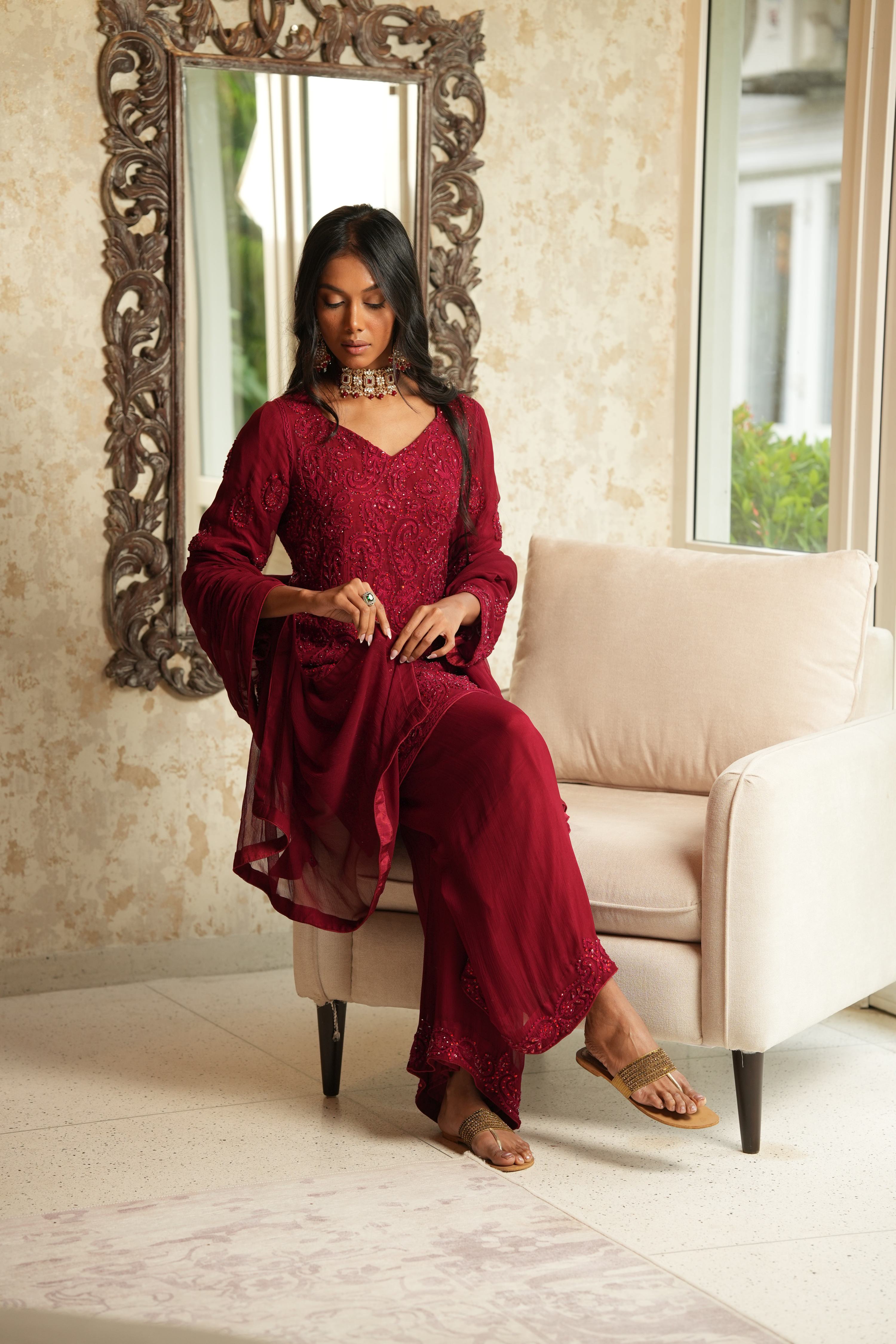 Lilly Luxe Gharara 3 Piece Set