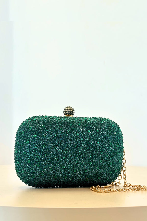 Mini Capsule Clutch - Emerald Green